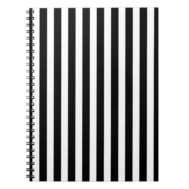 Black and white candy stripes notebook (Front)