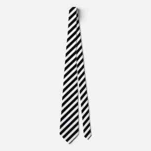 Black and white candy stripes tie