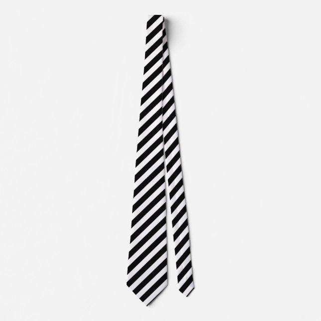 Black and white candy stripes tie (Front)