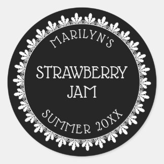Black and White Canning Label Stickers