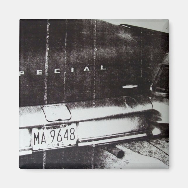 Black and white car magnet (Front)