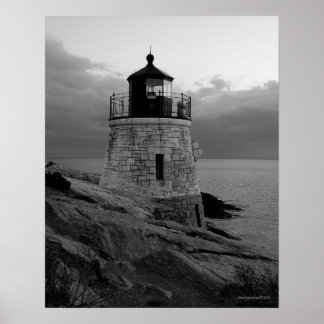 Black and White Castle Hill poster