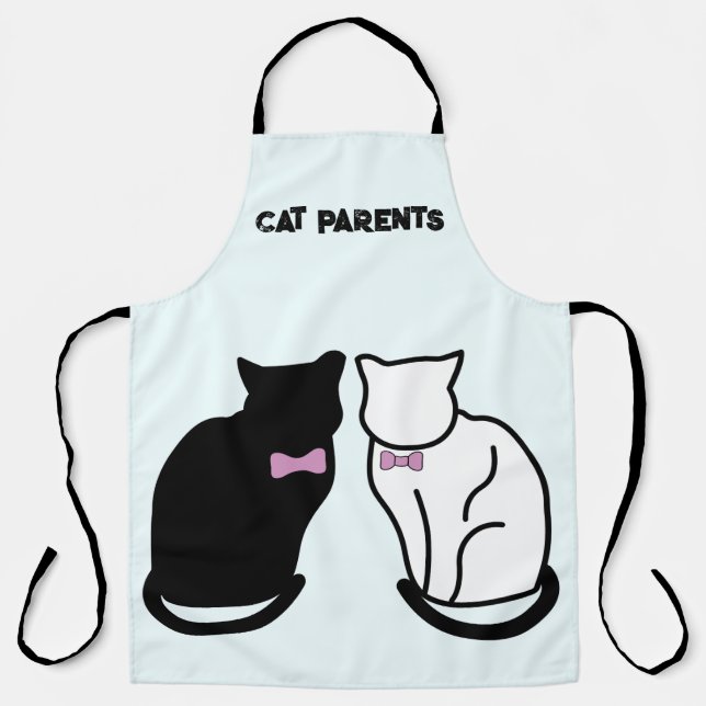 Black and White Cat  Apron (Front)