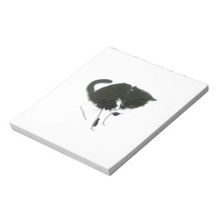 Black and White Cat Art Notepad