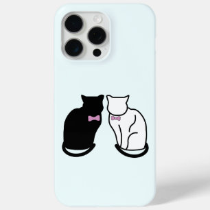 Black and White Cat iPhone 15 Pro Max Case