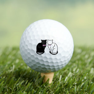 Black and White Cat Golf Balls