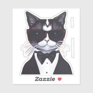 Black and White Cat in a Tuxedo and Bow Tie