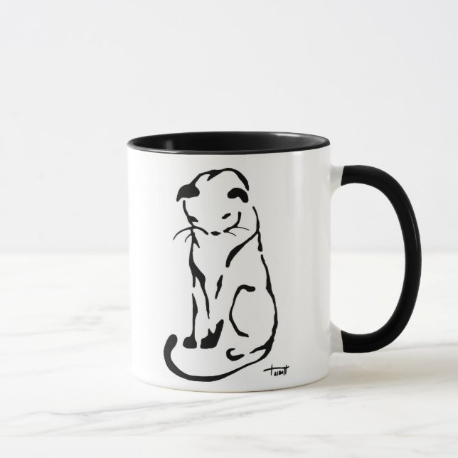 Black and White Cat Mug (Right)