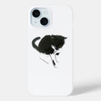 Black and White Cat Pet Art