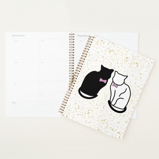 Black and White Cat Planner (Display)