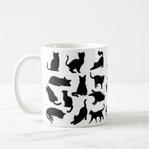 Black and White Cat Silhouettes