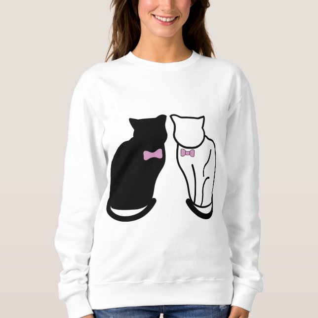 Black and White Cat Sweatshirt (Front)