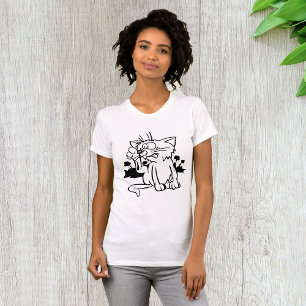 Black And White Cat Womens T-Shirt