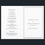 Black and White Catholic Wedding Program<br><div class="desc">Elegant wedding program with a simple and classic design.</div>