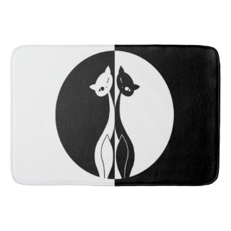 Black and White Cats Bath Mat