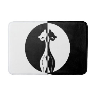 Black and White Cats Bath Mat
