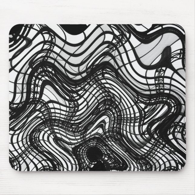 Black And White Ceiling Wavy, 2016 | SVP Images Mouse Pad (Front)
