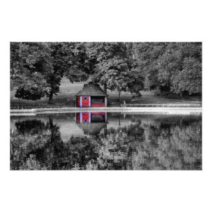 Black and White Central Park Landscape Photo Print