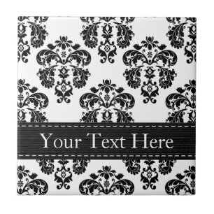 Black and White Ceramic Tile Trivet