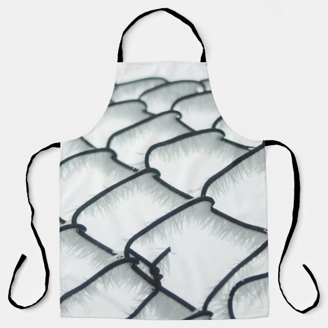 Black and white chain link fence apron (Front)