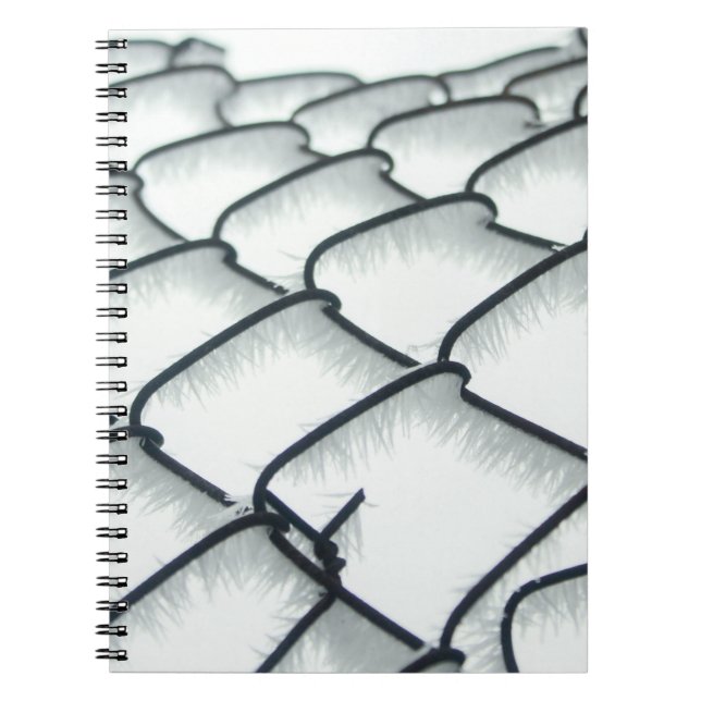 Black and white chain link fence notebook (Front)