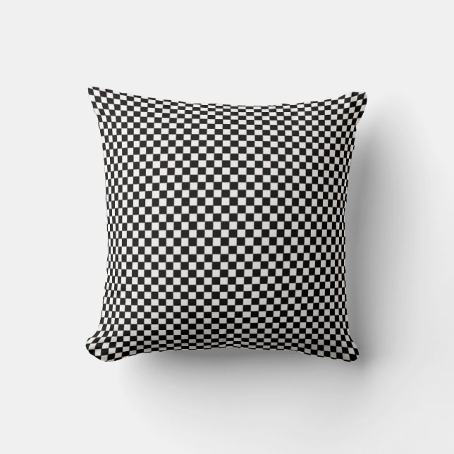 Black and White Checked Pillows (Front)