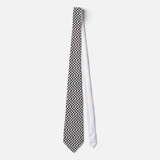 Black and White checked tie