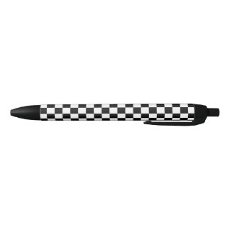 Black and White Checkerboard Ink Pen