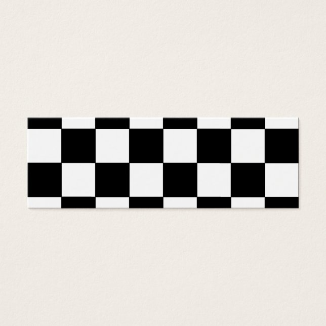 Black and White Checkerboard Retro Hipster (Front)