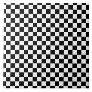 Black and White Checkerboard Tile