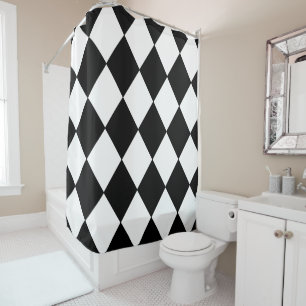 Black and White Checkered Shower Curtain