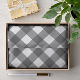 Black and White Checkered Tissue Paper