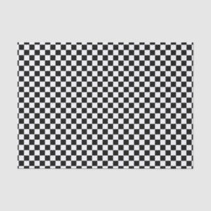 Black and White Checks Pattern Tissue Paper