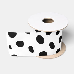Black And White Cheetah Spots  Satin Ribbon