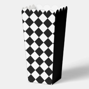 Black And White Chequerboard Chequered Flag Design Favour Box