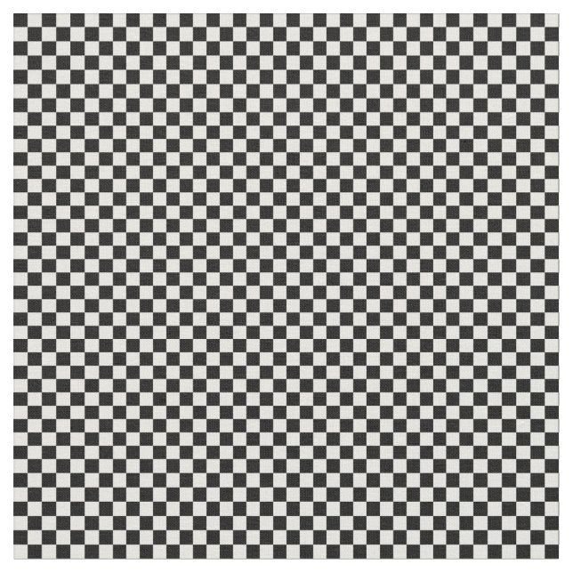 Black and White Chequerboard Custom Fabric cloth (Close Up)