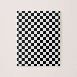 Black and White Chequerboard Jigsaw Puzzle