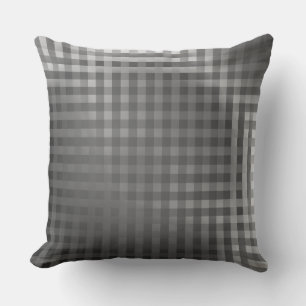 black and white chequered background cushion