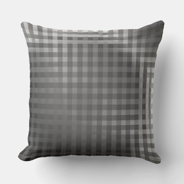 black and white chequered background cushion (Front)