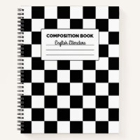Black and White Chequered Board Composition