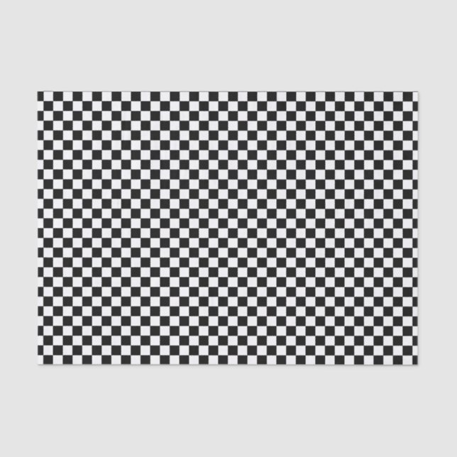 Black and White Chequered Board | DIY Colour Tissue Paper (Front)