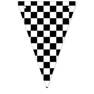 Black and White Chequered Bunting