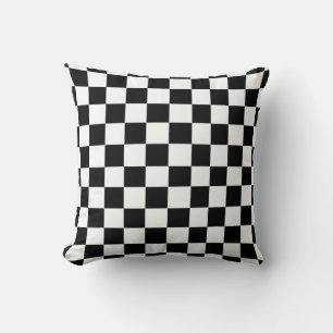 Black and White Chequered CUSTOMIZABLE Cushion