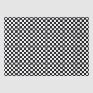 Black and White Chequered Flag Car Racing Tissue Paper