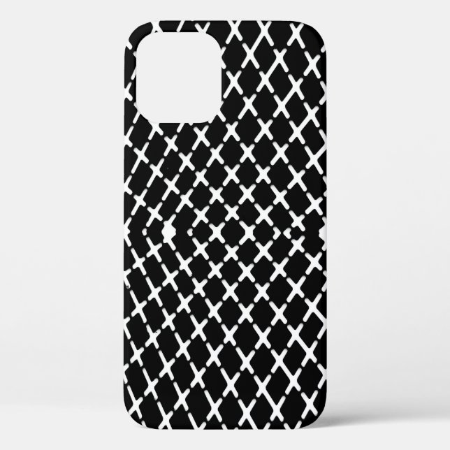 Black and white chequered illustration Case-Mate iPhone case (Back)