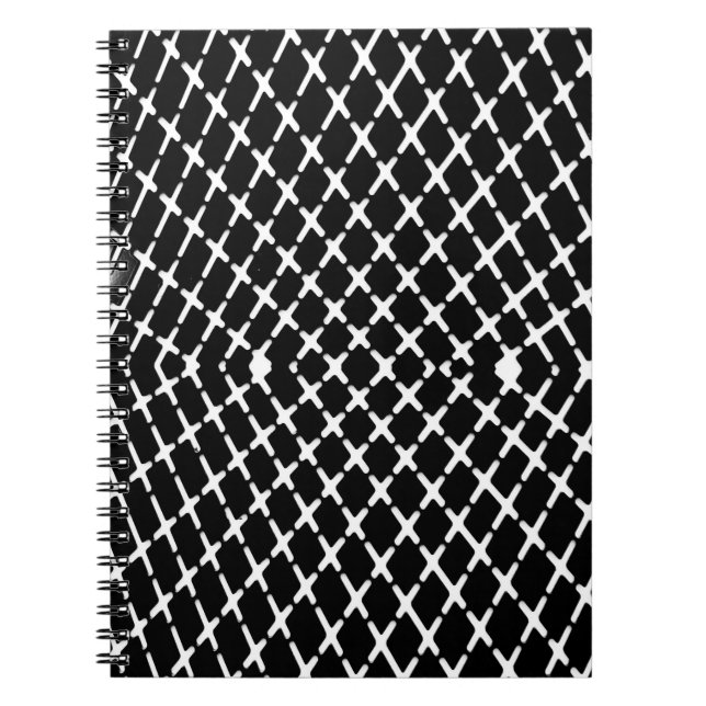 Black and white chequered illustration notebook (Front)