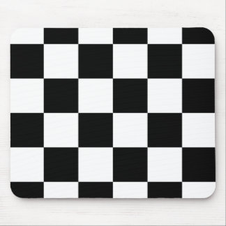 Black and white chequered mousepad