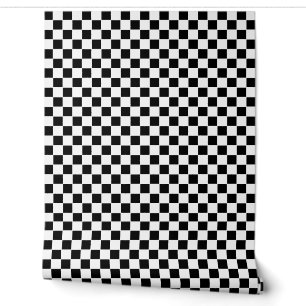 Black and White Chequered Pattern Wallpaper