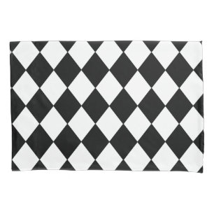 Black and White Chequered Pillowcase