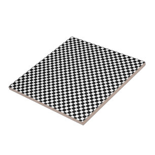 Black and white chequered tile